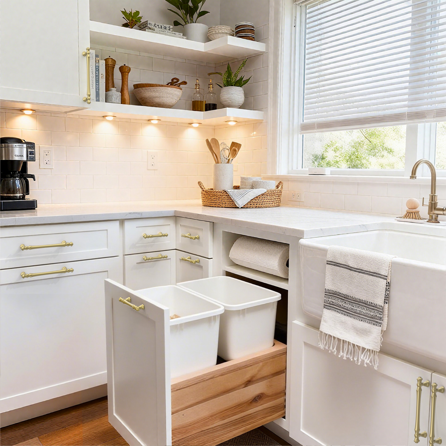 Asidrama 3768 Brushed Gold 10 Pack Kitchen Cabinet Pulls